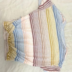 American Eagle Patterned Striped Preppy Top
